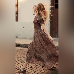 Doen Colette Dress in Terra Cotta Garden Bloom